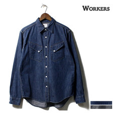 Workers Western Shirt, 8 oz denim, Washed,画像