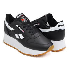 Reebok CL LTHR DOUBLE EF BLACK / WHITE / PRIMAL RED DV3631画像