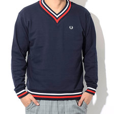 FRED PERRY Loopback V-Neck Sweat F1742画像
