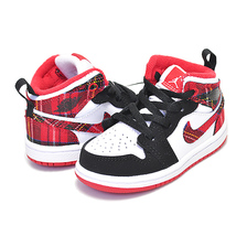 NIKE JORDAN 1 MID(TD) university red/black-white 640735-607画像