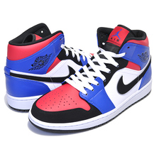 NIKE AIR JORDAN 1 MID TOP3 white/black-hyper royal 554724-124画像