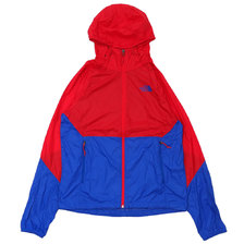 THE NORTH FACE FLYWEIGHT HOODIE BLUE RED画像