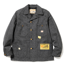 SUGAR CANE 9oz. BLACK COVERT WORK COAT SC14373画像