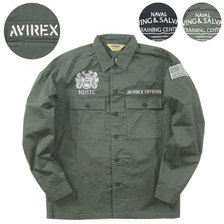 AVIREX L/S EMB UTILITY SHIRTS 6195104画像