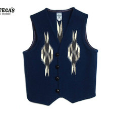 Ortega's REGULAR FRONT WOVEN VEST/navy/size 38画像
