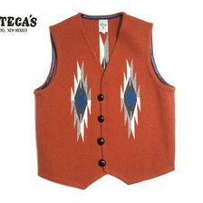 Ortega's REGULAR FRONT WOVEN VEST/terracotta/size 40画像