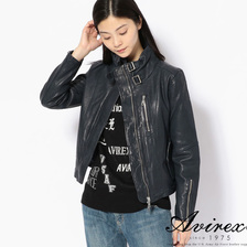 AVIREX STAND COLLAR BELTED SHEEP JACKET 6291010画像