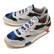 Reebok CL LTHR ATI 90'S SKULL GREY/BLACK/PINK/LIME DV5375画像