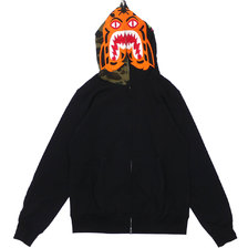 A BATHING APE 19SS TIGER FULL ZIP HOODIE BLACK 1F30115012画像