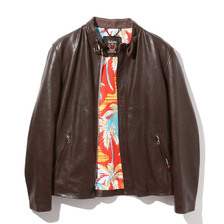 Schott C.R.J CLASSIC RACER LEATHER JACKET HAWAIIAN LINING 3191050画像