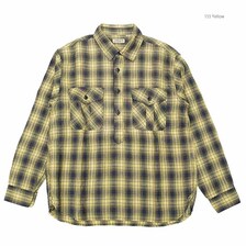 Sugar Cane Light LINEN CHECK L/S PULLOVER SHIRT SC28165画像