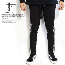NO ID. NC STRETCH JERSEY TRACK SKINNY PANTS -BLACK- 444006-801P画像