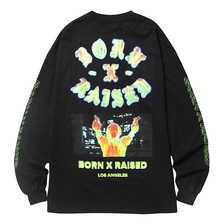 BORN X RAISED HEAT SEEKER L/S TEE (BLACK) 36501画像