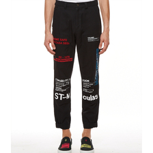MARCELO BURLON WARNING LETTERING PANTS CMCA136S199980901088画像