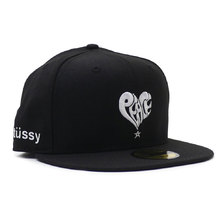 STUSSY PEACE NEW ERA CAP BLACK画像