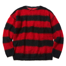 CHORD NUMBER EIGHT MOHAIR KNIT (BLACK×RED) N8M1K1-KN01画像