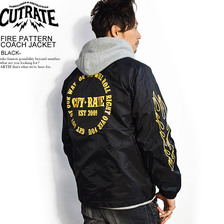 CUTRATE FIRE PATTERN COACH JACKET -BLACK-画像