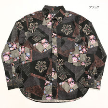 衣櫻 Lot.SA-1245 長袖レギュラーシャツ "大島紬調パッチワークプリント" SA1245画像