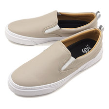 SLACK CALMER LX SLIP-ON BEIGE/WHITE SL1225-350画像