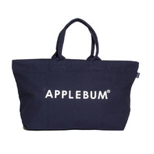 APPLEBUM Logo Canvas Zip Tote Bag NAVY画像