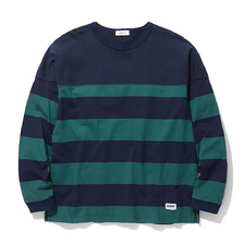 RADIALL BOARD WALK - CREW NECK T-SHIRT L/S (NAVY)画像