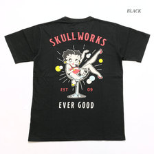 SKULL WORKS × BETTY BOOP コラボレーション Tシャツ "カクテルベティー" BTY-54画像