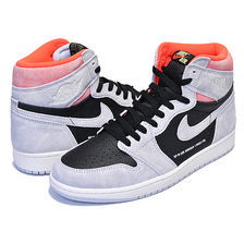 NIKE AIR JORDAN 1 HI OG neutral grey/black-hyper crimson 555088-018画像