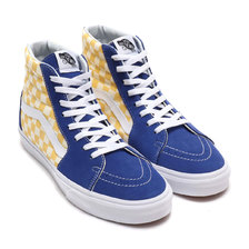 VANS SK8-HI BMX CHECKERBOARD BLUE/YELLOW VN0A38GEU8I-U画像