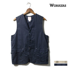 Workers Cruiser Vest, Cotton Linen Cloth,画像