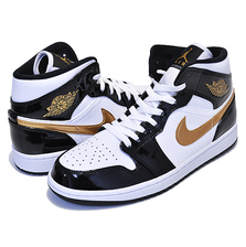 NIKE AIR JORDAN 1 MID SE black/metallic gold-white 852542-007画像