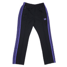 NEEDLES NEPENTHES直営店限定 Narrow Track Pant-Poly Smooth BLACK画像