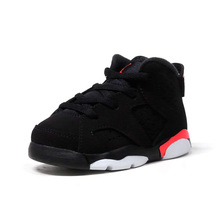 NIKE JORDAN 6 RETRO TD "INFRARED" "MICHAEL JORDAN" "LIMITED EDITION for JORDAN BRAND" BLK/RED/WHT 384667-060)画像