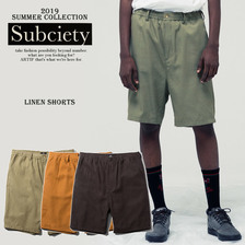 Subciety LINEN SHORTS 109-02417画像