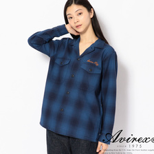 AVIREX TYPE BLUE U.S.N. EMBROIDERED UTILITY SHIRT 6295011画像