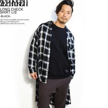 Zephyren LONG CHECK SHIRT L/S -BLACK- Z19PD14画像