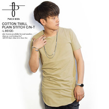 NO ID. COTTON TWILL PLAIN STITCH C/N-T -L.BEIGE- 444019-819TB画像