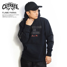 CUTRATE FLAME PARKA -BLACK-画像