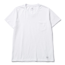 CRIMIE 2P-PACK PREMIUM V NECK POCKET T-SHIRT (WHITE) C1K1-CXTE-VP01画像
