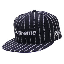 Supreme 19SS Text Stripe New Era NAVY画像