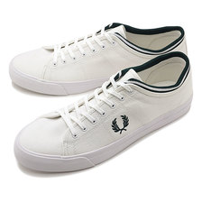 FRED PERRY KENDRICK TIPPED CUFF CANVAS WHITE/IVY B4208-300画像