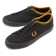 FRED PERRY KENDRICK TIPPED CUFF CANVAS BLACK/CHAMPAGNE B4208-220画像