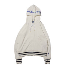 Champion ZIP HOODED SWEATSHIRT WHITE CW-PS103-010画像