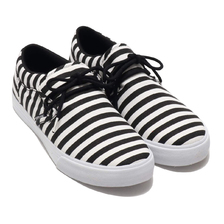 SUPRA CUBA BLACK/WHITE STRIPE 08105-027画像