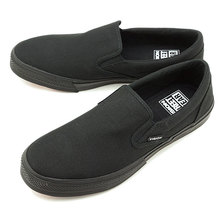 VISION STREET WEAR CANVAS SLIP ON BLK/BLK VSW-8151画像
