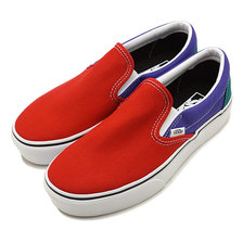 VANS CLASSIC SLIP-ON PLATFORM TANGO RED/LIBERTY VN0A3JEZVN7画像