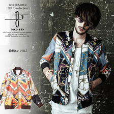 NO ID. BLACK 総柄MA-1-BLZ 444006-870B画像