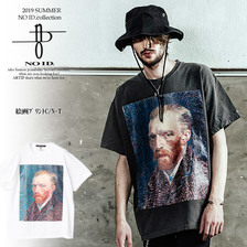 NO ID. 絵画プリントC/N-T メンズ Tシャツ 844013-866T画像