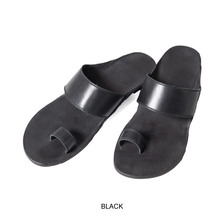 NO ID. レザーサンダル BLACK 844777-921F画像