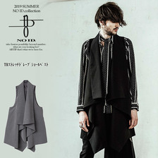 NO ID. BLACK TRストレッチドレープショールベスト 444006-914V画像