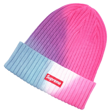 Supreme 19SS Overdyed Beanie PINK TIE DYE画像